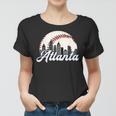 Atlanta Baseball Skyline Atlanta Cityscape Women T-shirt
