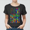 Autism Awareness Colorful Puzzle Flag Women T-shirt