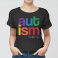 Autism Awareness Rainbow Letters Tshirt Women T-shirt
