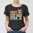 Best Cat Dad Ever Vintage Colors Tshirt Women T-shirt