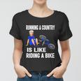 Biden Falls Off Bike Joe Biden Falling Off His Bicycle Funny V3 Women T-shirt