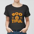 Boo Tiful Pumpkin Halloween Quote Women T-shirt