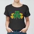 Buffalo Shamrock Plaid Irish Clovers Graphic Design Printed Casual Daily Basic Women T-shirt