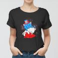 Cat Lovers American Flag 4Th Of July Funny Women T-shirt