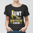 Construction Birthday Party Digger Aunt Birthday Crew Graphic Design Printed Casual Daily Basic Women T-shirt