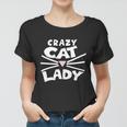 Crazy Cat Lady Long Funny Gift Cute Cat Graphic Design Printed Casual Daily Basic Women T-shirt