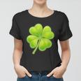 Cute St Patricks Day Lucky Glowing Shamrock Clover Women T-shirt