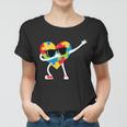 Dabbing Autism Awareness Puzzle Piece Heart Tshirt Women T-shirt