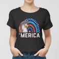 Eagle Mullet 4Th Of July Rainbow Usa American Flag Merica Gift Women T-shirt