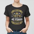 February 1979 43 Years Of Being Awesome Funny 43Rd Birthday Women T-shirt