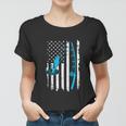 Fishing American Flag Fishing Funny Vintage Women T-shirt