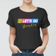 Fjb Lets Go Brandon Anti Biden Chant Racing Logo Tshirt Women T-shirt