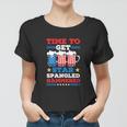 Funny 4Th Of July Time To Get Star Spangled Hammered Women T-shirt