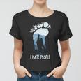 Funny Bigfoot I Hate People Women T-shirt