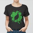 Funny Irish Shamrock Leaf Guinea Fowl Bird St Patricks Day Graphic Design Printed Casual Daily Basic Women T-shirt