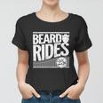 Funny Mens Beard Rides Gift Funny Vintage Distressed Mens Beard Gift Women T-shirt