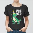 Funny Two Rex 2Nd Birthday Boy Gift Trex Dinosaur Party Happy Second Gift Women T-shirt