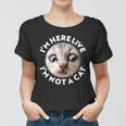 Funny Zoom Lawyer Cat Meme Im Here Live Im Not A Cat Tshirt Women T-shirt
