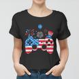 Gamer Video Gaming 4Th Of July Funny Men Boys American Flag Women T-shirt