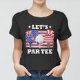 Golf Lets Par Tee American Flag Independence Golf 4Th July Women T-shirt