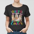 Happy Easter Three Cat Wearing Bunny Funny Gift Ear Bunny Cat Lover Gift Women T-shirt