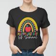 Happy Last Day Of School Rainbow Teacher Student Graduation Cute Gift Women T-shirt