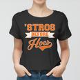 Houston Stros Before Hoes Baseball Script Tshirt Women T-shirt