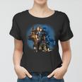 K-9 With Police Officer Silhouette Women T-shirt