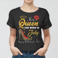 Leopard This Queen Was Born In July Happy Birthday To Me Women T-shirt