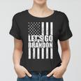 Lets Go Brandon Vintage American Flag Tshirt Women T-shirt