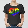 Lgbt Pride Love Ally Heart Women T-shirt