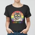 Lgbtq Ally Cat Rainbow Gay Pride Flag Lgbt Funny Gift Women T-shirt