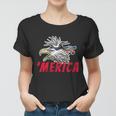 Merica Usa Bald Eagle Mullet Distressed 4Th Of July Gift Funny Gift Women T-shirt