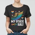My Other Half Lgbtq Couple Matching Gay Boyfriend Lesbian Gift Graphic Design Printed Casual Daily Basic Women T-shirt