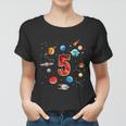 Outer Space 5 Years Old 5Th Birthday Boys Planets Astronaut Women T-shirt