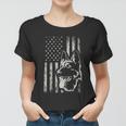 Patriotic German Shepherd American Flag Dog Lover Gift Funny Gift Women T-shirt