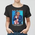 Patriotic Trump Hugging Flag Pro Trump Republican Gifts Women T-shirt