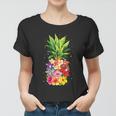 Pineapple Flowers Aloha Hawaii Vintage Hawaiian Floral Women Women T-shirt