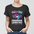 Pink Or Blue Grandma Loves You Gift Gender Reveal Cool Gift Women T-shirt