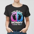 Pregnancy Announcet Mom 2021 Pink Or Blue Mommy Loves You Cool Gift Women T-shirt