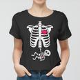 Pregnant Skeleton Ribcage With Baby Costume Women T-shirt
