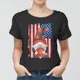 Proud Basketball Grandpa Gnome With Patriotic American Flag Cute Gift Women T-shirt