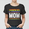 Proud Lesbian Mom Queer Mothers Day Gift Rainbow Flag Lgbt Gift Women T-shirt