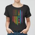 Proud Mom Rainbow Distressed Usa Pride Month Lbgt Women T-shirt