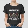 Proud Wife Of An Air Force Veteran Military Vet Spouse Gifts Premium Women T-shirt