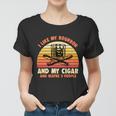 Retro I Like My Bourbon And My Cigar And Maybe Three People Funny Quote Tshirt Women T-shirt