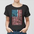 Retro Style 4Th July Usa Patriotic Distressed America Flag Cool Gift Women T-shirt