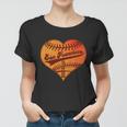 Retro Vintage San Francisco Baseball Heart Women T-shirt