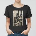 Rustic American Flag Meaningful Gift Patriotic German Shepherd Dog Lover Gift Women T-shirt