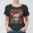 Santa Skull Candy Cane Ugly Christmas Sweater T-Shirt Graphic Design Printed Casual Daily Basic Women T-shirt Santa Skull Candy Cane Ugly Christmas Sweater T-Shirt Graphic Design Printed Casual Daily Basic Women T-shirt